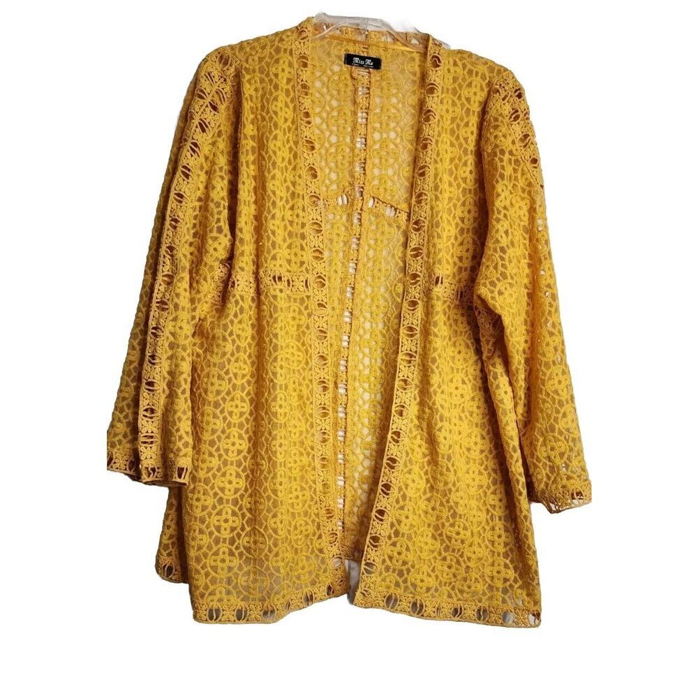 Miss Me Crochet/Lace Yellow Cardigan, Beautiful Condition, XS - Picture 1 of 4